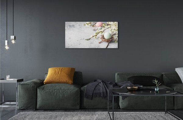Sklenený obraz kvety vajcia 100x50 cm 2 Prívesky