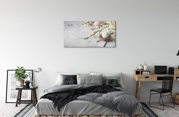 Sklenený obraz kvety vajcia 100x50 cm 2 Prívesky