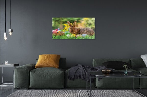 Sklenený obraz Králik vajcia lúka 100x50 cm 2 Prívesky