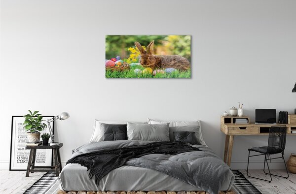 Sklenený obraz Králik vajcia lúka 100x50 cm 2 Prívesky