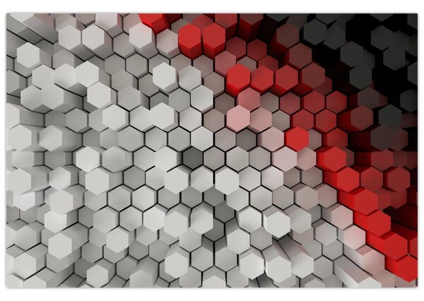 Obraz - 3D hexagóny (90x60 cm)