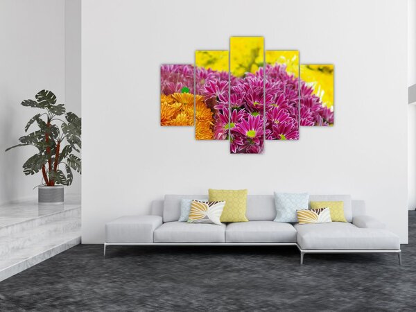 Obraz ružového kvetu (150x105 cm)