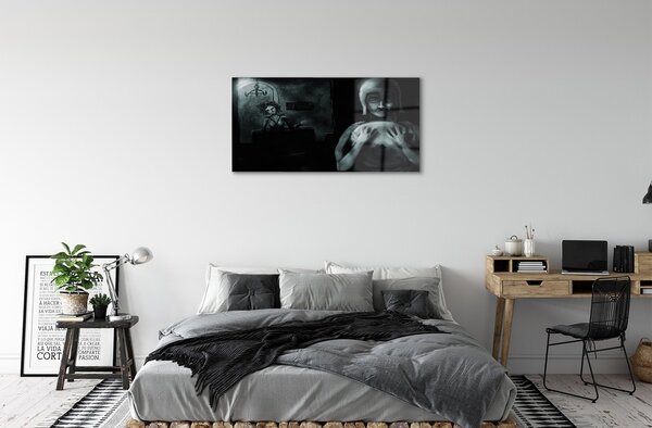 Sklenený obraz znaky tmavo 100x50 cm 2 Prívesky