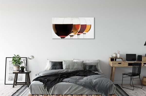 Obraz na skle poháre vína 100x50 cm 2 Prívesky