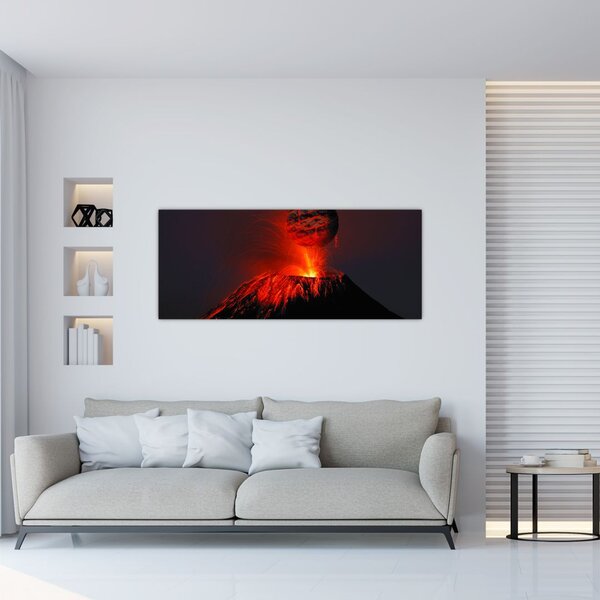 Obraz sopky (120x50 cm)