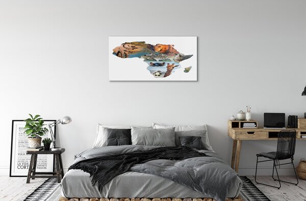 Obraz na skle Zebra žirafa tiger 100x50 cm 2 Prívesky