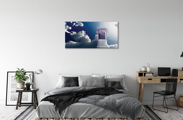 Sklenený obraz Sky schody eye 100x50 cm 2 Prívesky