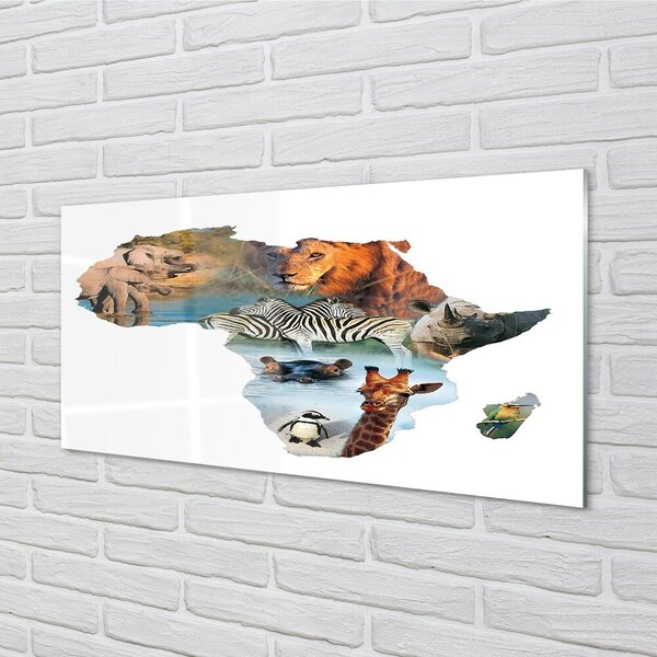 Obraz na skle Zebra žirafa tiger 100x50 cm 2 Prívesky