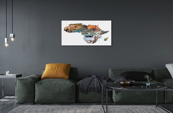 Obraz na skle Zebra žirafa tiger 100x50 cm 2 Prívesky