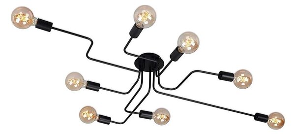 Briloner 2888-085 - Prisadený luster FARETTO 8xE27/60W/230V čierna