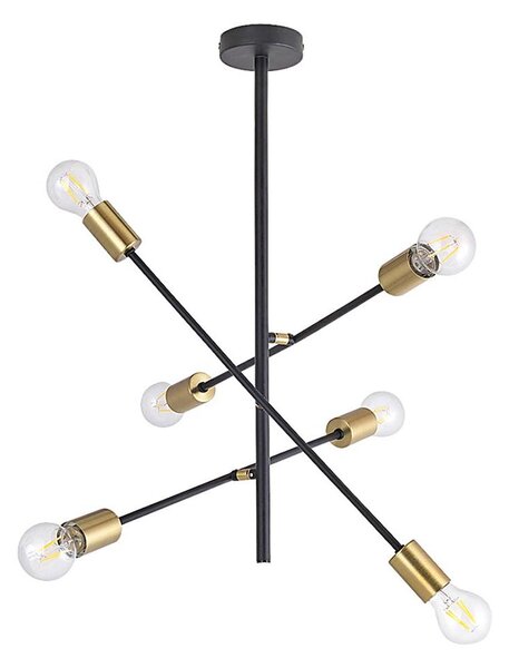 Rabalux 2104 - Luster na tyči LANNY 6xE27/15W/230V