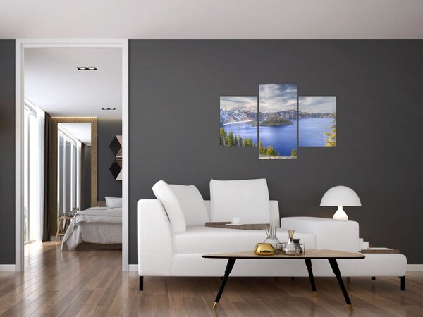 Obraz horského jazera (90x60 cm)