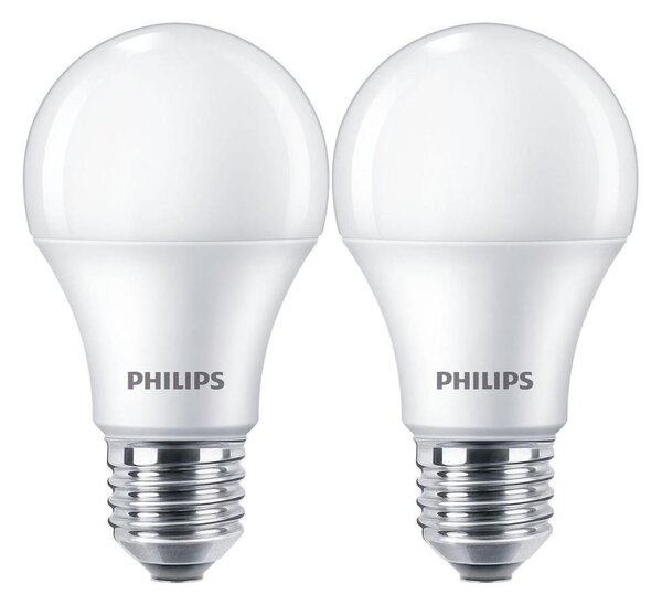 SADA 2x LED Žiarovka Philips A60 E27/10W/230V 4000K