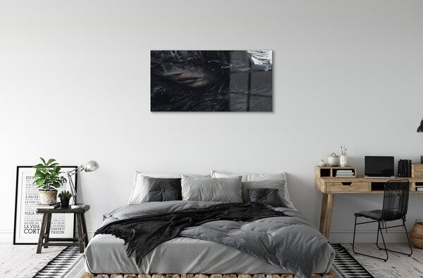 Sklenený obraz temná postava 100x50 cm 2 Prívesky