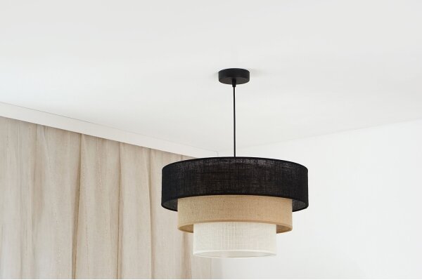 Brilagi - Luster na lanku ASPEN LUNETA 1xE27/15W/230V pr. 45 čierna/béžová/krémová