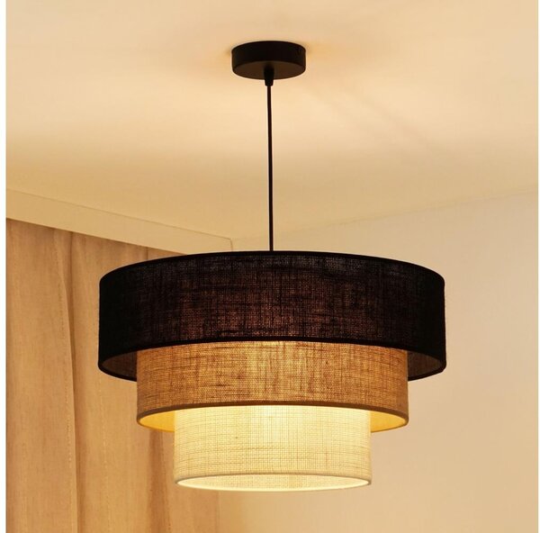Brilagi - Luster na lanku ASPEN LUNETA 1xE27/15W/230V pr. 45 čierna/béžová/krémová