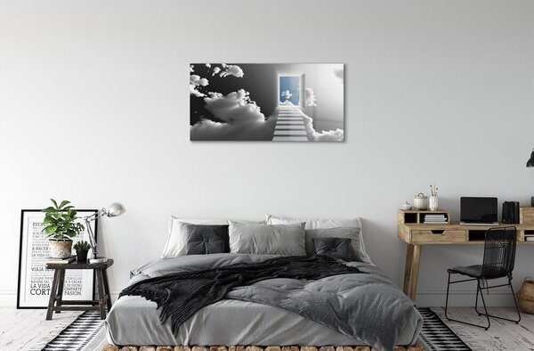 Sklenený obraz Sky schodisku dvere 100x50 cm 2 Prívesky