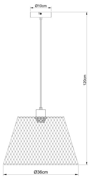 Globo 15646H1 - Luster na lanku BAKU 1xE27/40W/230V pr. 36 cm