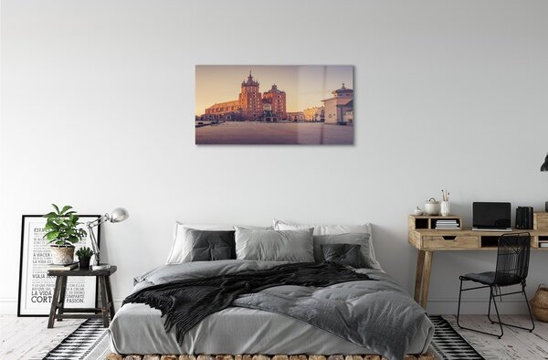 Sklenený obraz Krakow kostol svitania 100x50 cm 2 Prívesky