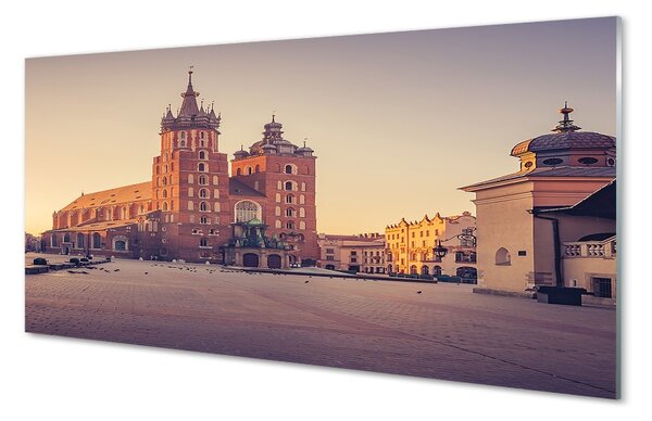Sklenený obraz Krakow kostol svitania 100x50 cm 2 Prívesky