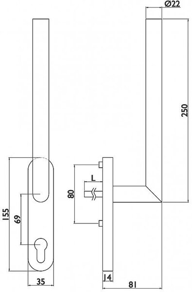 Okenné kovanie TWIN VISION HS PORTAL 1802 (E), PZ