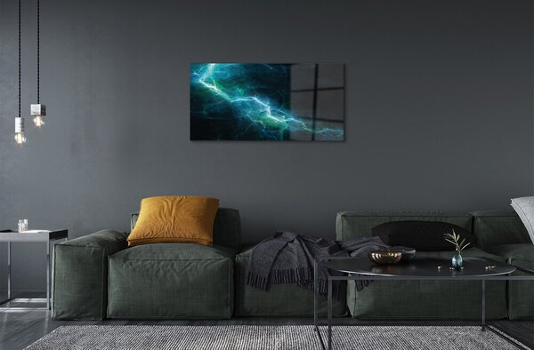 Sklenený obraz blesky fraktály 100x50 cm 2 Prívesky