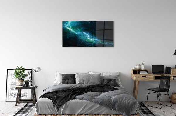 Sklenený obraz blesky fraktály 100x50 cm 2 Prívesky