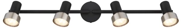 Globo 57917-4N - Bodové svietidlo MASON 4xGU10/25W/230V čierna/strieborná