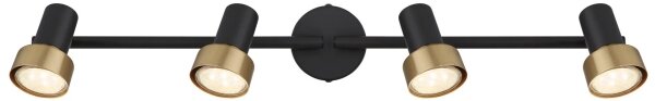 Globo 57917-4G - Bodové svietidlo MASON 4xGU10/25W/230V čierna/zlatá