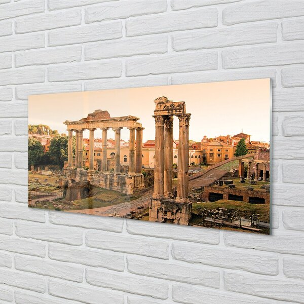 Sklenený obraz Rím Roman Forum svitania 100x50 cm 2 Prívesky
