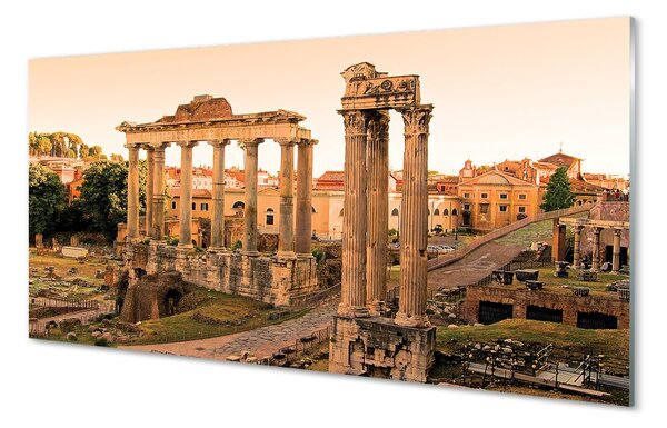Sklenený obraz Rím Roman Forum svitania 100x50 cm 2 Prívesky