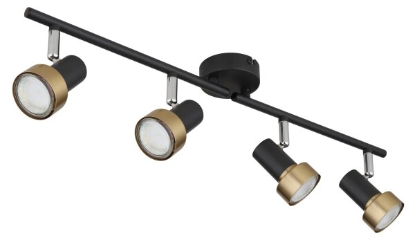 Globo 57917-4G - Bodové svietidlo MASON 4xGU10/25W/230V čierna/zlatá