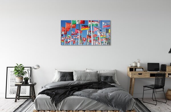 Sklenený obraz vlajka 100x50 cm 2 Prívesky