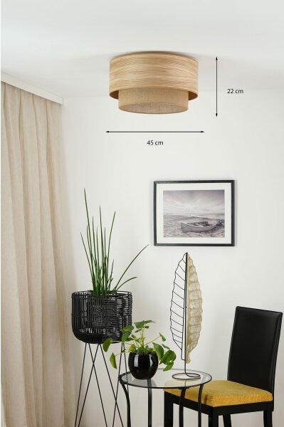 Brilagi - Stropné svietidlo MONTANA BOHO 1xE27/15W/230V pr. 45 cm hnedá