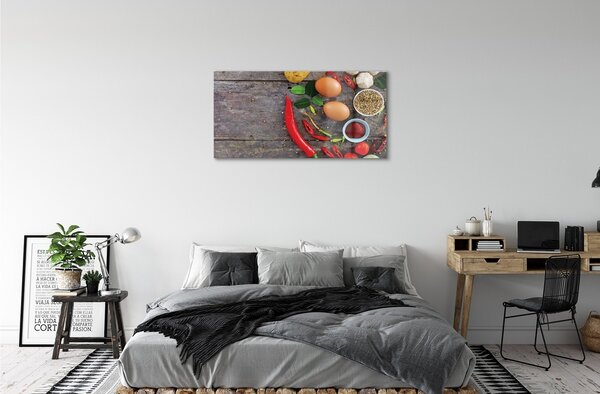 Obraz na skle Pepper opustí vajcia 100x50 cm 2 Prívesky