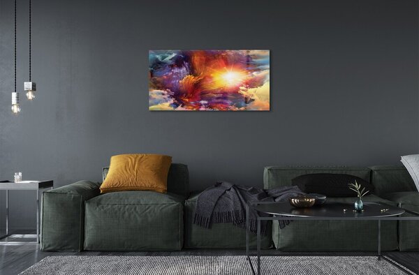 Sklenený obraz Abstraktné fraktálne vzory 100x50 cm 2 Prívesky