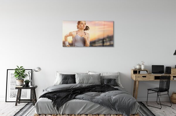 Obraz na skle žena neba 100x50 cm 2 Prívesky