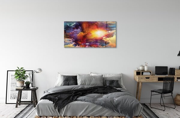 Sklenený obraz Abstraktné fraktálne vzory 100x50 cm 2 Prívesky