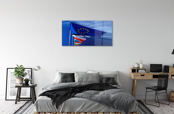 Sklenený obraz rôzne vlajky 100x50 cm 2 Prívesky