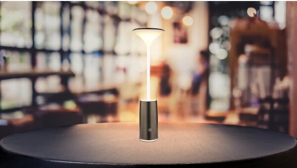 Globo 21020B - LED Stmievateľná stolná lampa QUIRIN LED/1,2W/3,7V 3000K čierna