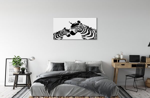 Sklenený obraz maľované zebra 100x50 cm 2 Prívesky