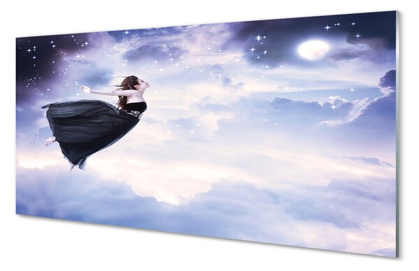 Sklenený obraz Víla neba mraky polmesiac 100x50 cm 2 Prívesky