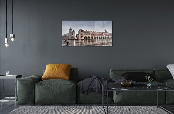 Sklenený obraz Krakow kostol Cloth dážď 100x50 cm 2 Prívesky