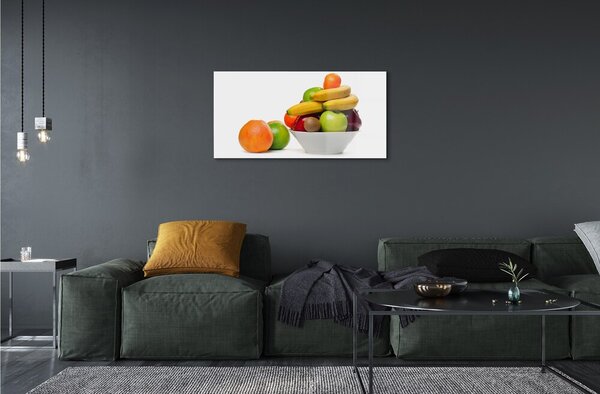 Obraz na skle Ovocie v miske 100x50 cm 2 Prívesky