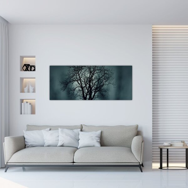 Obraz stromov pri zatmení (120x50 cm)