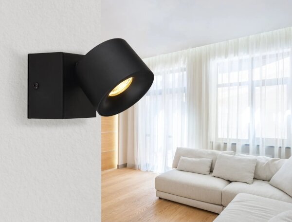 Globo 56961-1B - LED Nástenné bodové svietidlo RAE LED/6W/230V čierna