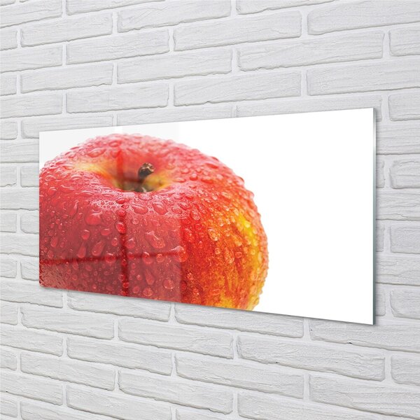 Obraz na skle Kvapôčky vody na jablko 100x50 cm 2 Prívesky