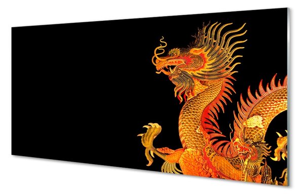 Sklenený obraz Japonský zlatý drak 100x50 cm 2 Prívesky