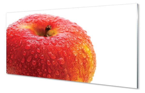 Obraz na skle Kvapôčky vody na jablko 100x50 cm 2 Prívesky