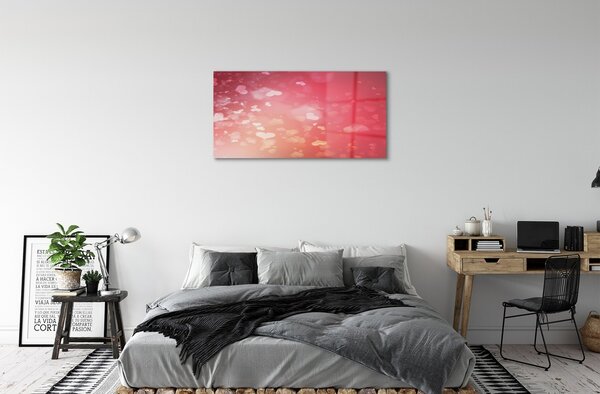 Obraz na skle Červené srdce pozadia 100x50 cm 2 Prívesky
